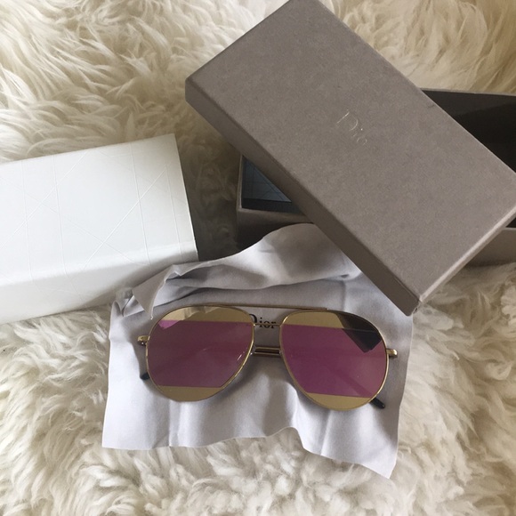 dior split sunglasses pink